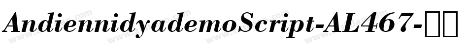 AndiennidyademoScript-AL467字体转换