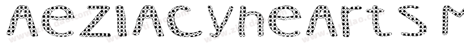 AezLacyHearts-mZG2字体转换