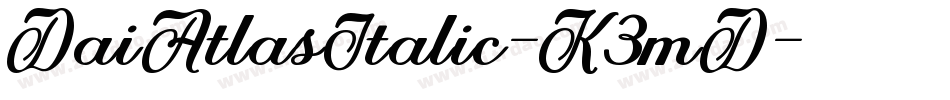 DaiAtlasItalic-K3mD字体转换