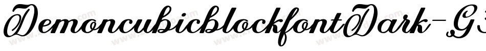 DemoncubicblockfontDark-G3MD字体转换