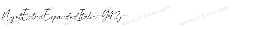 NyetExtraExpandedItalic-Y42j字体转换