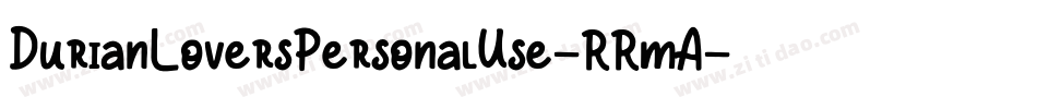 DurianLoversPersonalUse-RRmA字体转换