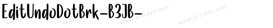 EditUndoDotBrk-B3JB字体转换
