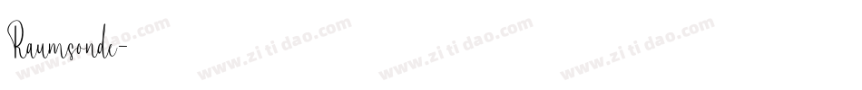 Raumsonde字体转换