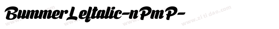BummerLeftalic-nPmP字体转换