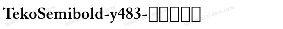 TekoSemibold-y483字体转换