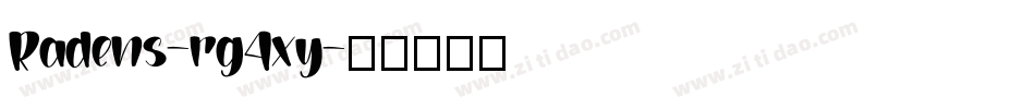 Radens-rg4xy字体转换
