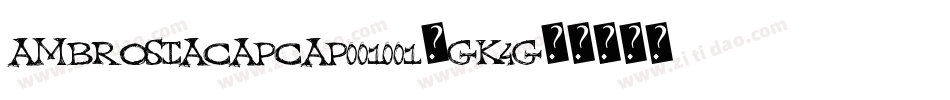 AmbrosiacapCap001001-GK4g字体转换