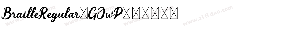 BrailleRegular-GOwP字体转换