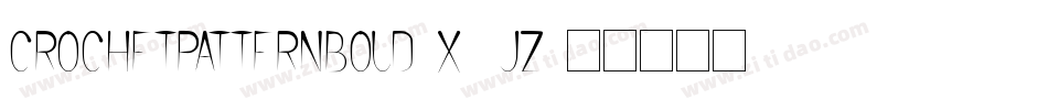 CrochetPatternBold-X9jZ字体转换