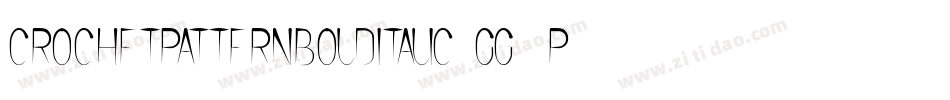 CrochetPatternBoldItalic-gg8p字体转换
