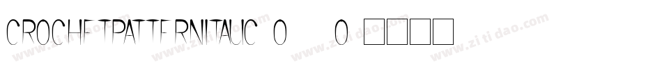 CrochetPatternItalic-o57o字体转换