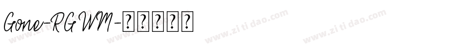 Gone-RGWM字体转换