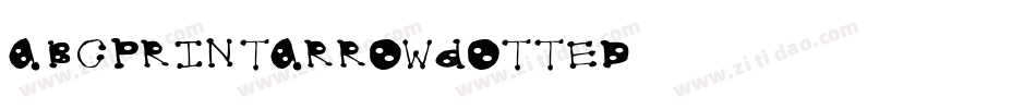 AbcPrintArrowDotted字体转换
