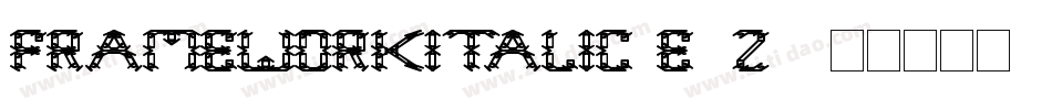 FrameWorkItalic-E0z9字体转换