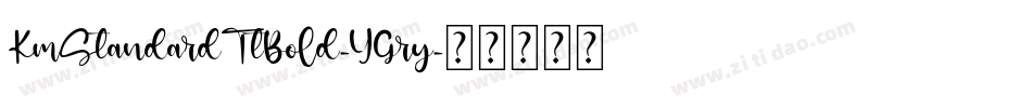 KmStandardTtBold-YGry字体转换