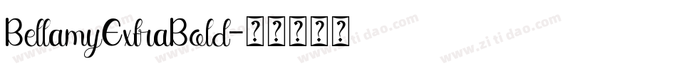 BellamyExtraBold字体转换