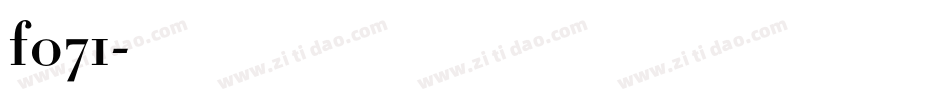 f071字体转换