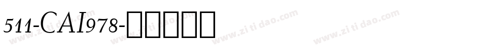 511-CAI978字体转换