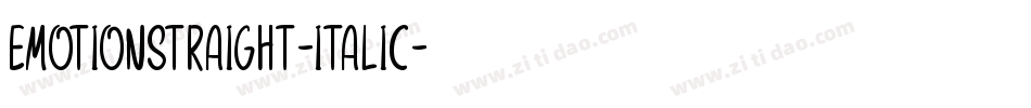 EmotionStraight-Italic字体转换