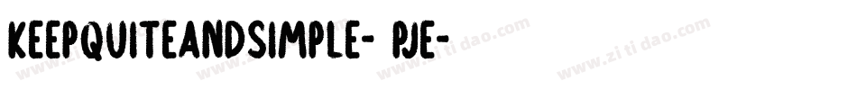 KeepQuiteAndSimple-1pje字体转换