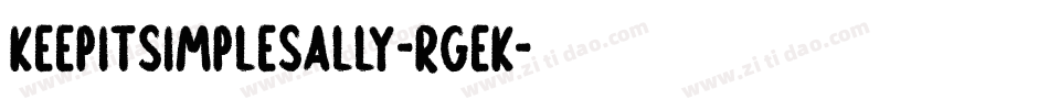 KeepItSimpleSally-rGeK字体转换