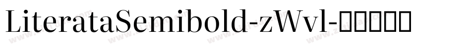 LiterataSemibold-zWvl字体转换