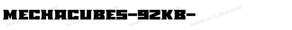 Mechacubes-9ZKB字体转换