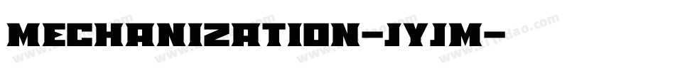 Mechanization-jyjM字体转换