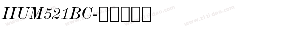 HUM521BC字体转换