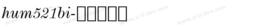 hum521bi字体转换