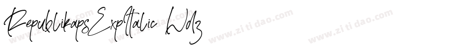RepublikapsExpItalic-Wdz字体转换