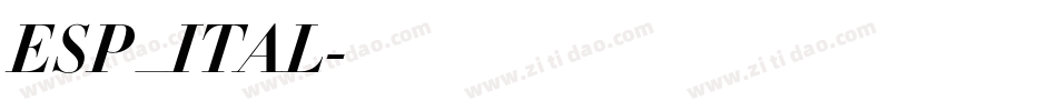 ESP_ITAL字体转换