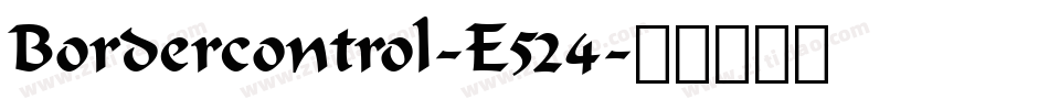 Bordercontrol-E524字体转换