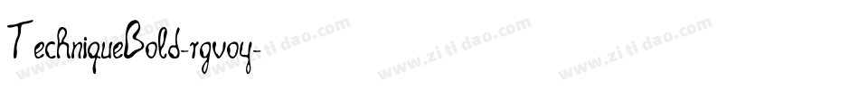 TechniqueBold-rgvoy字体转换