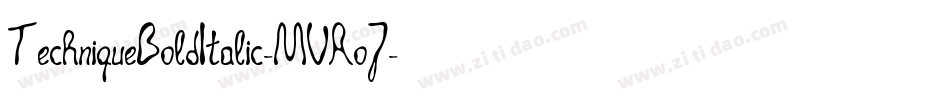 TechniqueBoldItalic-MVAoJ字体转换