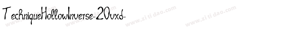 TechniqueHollowInverse-2Ovxd字体转换