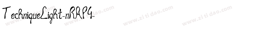 TechniqueLight-nRAP4字体转换