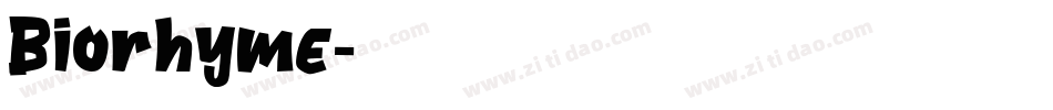 Biorhyme字体转换