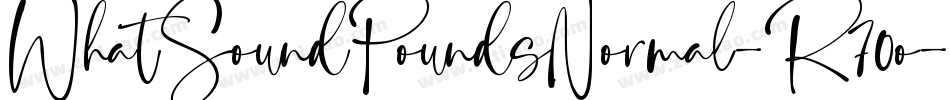 WhatSoundPoundsNormal-R70o字体转换