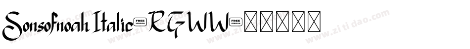SonsofnoahItalic-RGWW字体转换