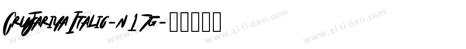 CruJariyaItalic-n17g字体转换