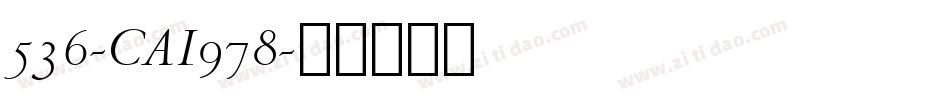 536-CAI978字体转换