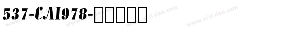 537-CAI978字体转换