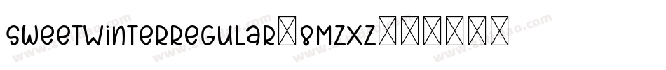 SweetWinterRegular-8MZxz字体转换
