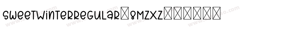 SweetWinterRegular-8MZxz字体转换