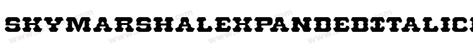 SkyMarshalExpandedItalicExpandedItalic-gKl4字体转换 SkyMarshalExpandedItalicExpandedItalic-gKl4字体转换