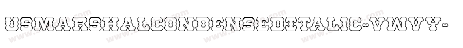 UsMarshalCondensedItalic-vwvy字体转换