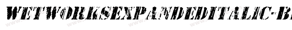 WetworksExpandedItalic-BMEG字体转换 WetworksExpandedItalic-BMEG字体转换