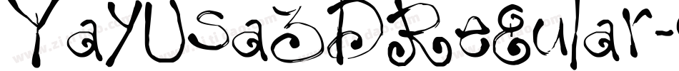YayUsa3DRegular-qzW2字体转换
